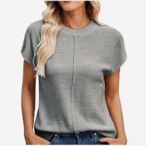 NWT Tahari Pure Luxe 100% Cashmere Sea Foam Sweater L